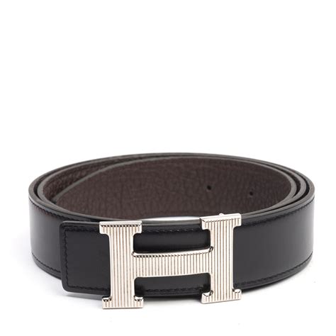 belt with h buckle hermes.